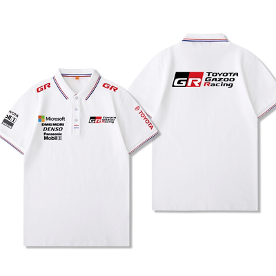 定制丰田车队服GR赛车比赛服汽车爱好者短袖夏季男士宽松polo半袖