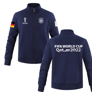 德国足球国家队2022世界杯运动训练服卫衣穆勒诺伊尔球迷纪念外套