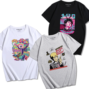 纯棉灵能百分百T恤男路人超能100影山茂夫短袖小酒窝龙套衣服周边