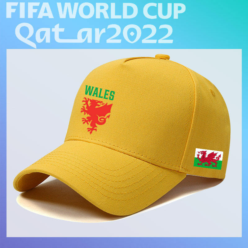 卡塔尔世界杯威尔士足球国家队运动棒球帽男女球迷纪念休闲鸭舌帽