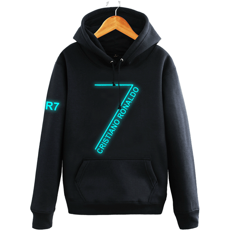 西甲皇马7号C罗Ronaldo卫衣圆领休闲足球训练队服夜光时尚卫衣