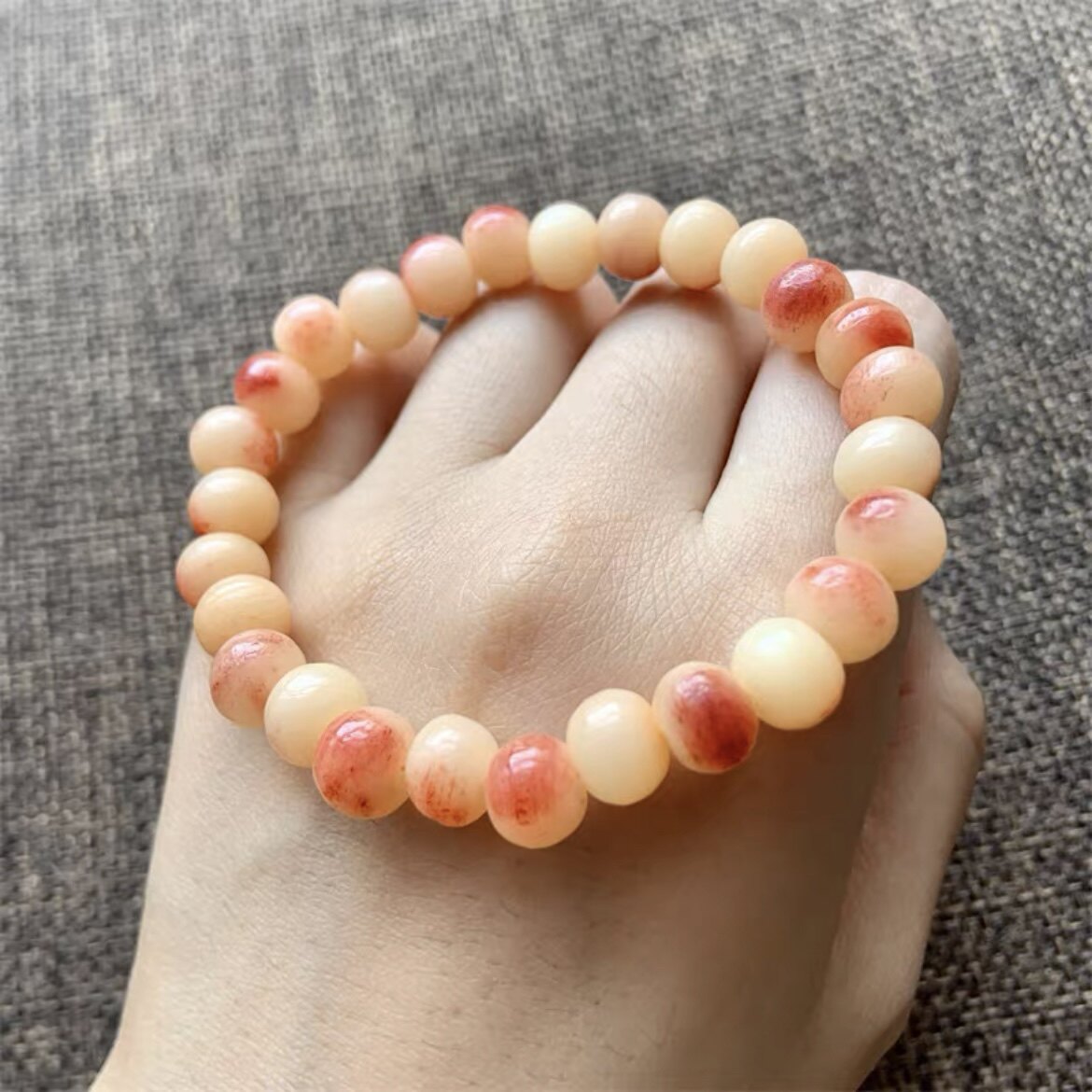 骆驼骨手串包浆玉化老料天然手链民族风保平安渐变琉璃光安神念珠