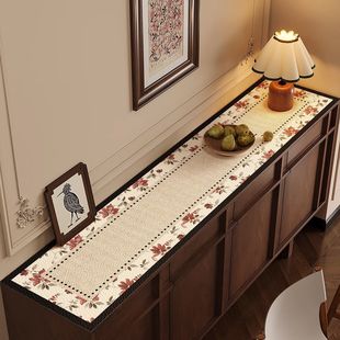 法式长方形餐边柜桌布电视柜防水防尘桌面保护垫免洗pvc鞋柜垫子