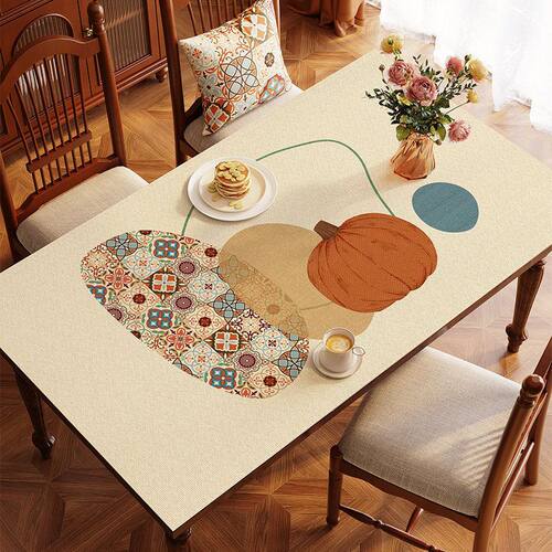 美式复古pvc桌布免洗防水防油防烫餐桌垫茶几台面保护垫高级感