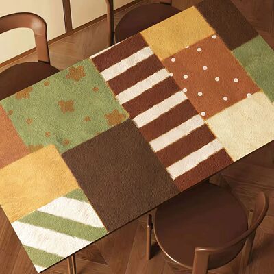 中古风餐桌垫轻奢高级感桌布防水防油防烫隔热餐桌茶几桌面保护垫