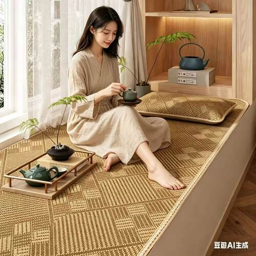 凉席2026新款夏季冰藤凉席飘窗垫窗台榻榻米睡觉打地铺防滑藤席