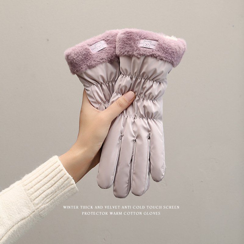 手套保暖防寒可触屏女士冬天骑车滑雪可爱学生防水秋冬季户外SD62