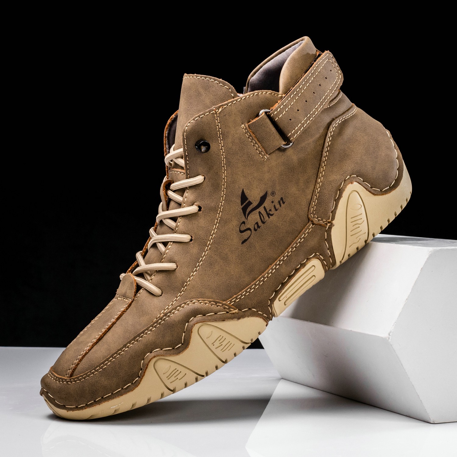 新款2025八爪鱼男鞋爆款高帮马丁靴秋冬季男士休闲短靴子xc24