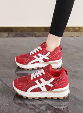 老爹鞋女2026新款秋季鞋子女韩版百搭厚底增高轻便软底休闲运R-51