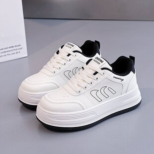 2026新款运动板鞋小白鞋子女百搭厚底增高女鞋春夏休闲运动鞋L-41