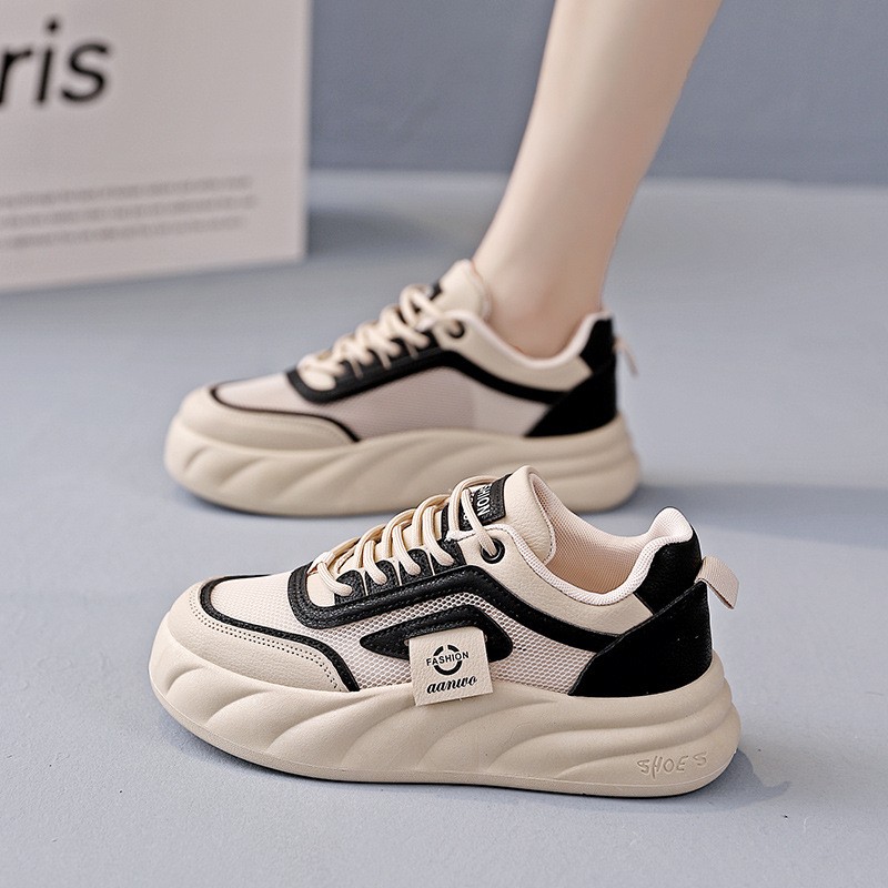 鞋子女2025新款爆款百搭学生板鞋网面透气小白鞋夏季轻便软底kl16