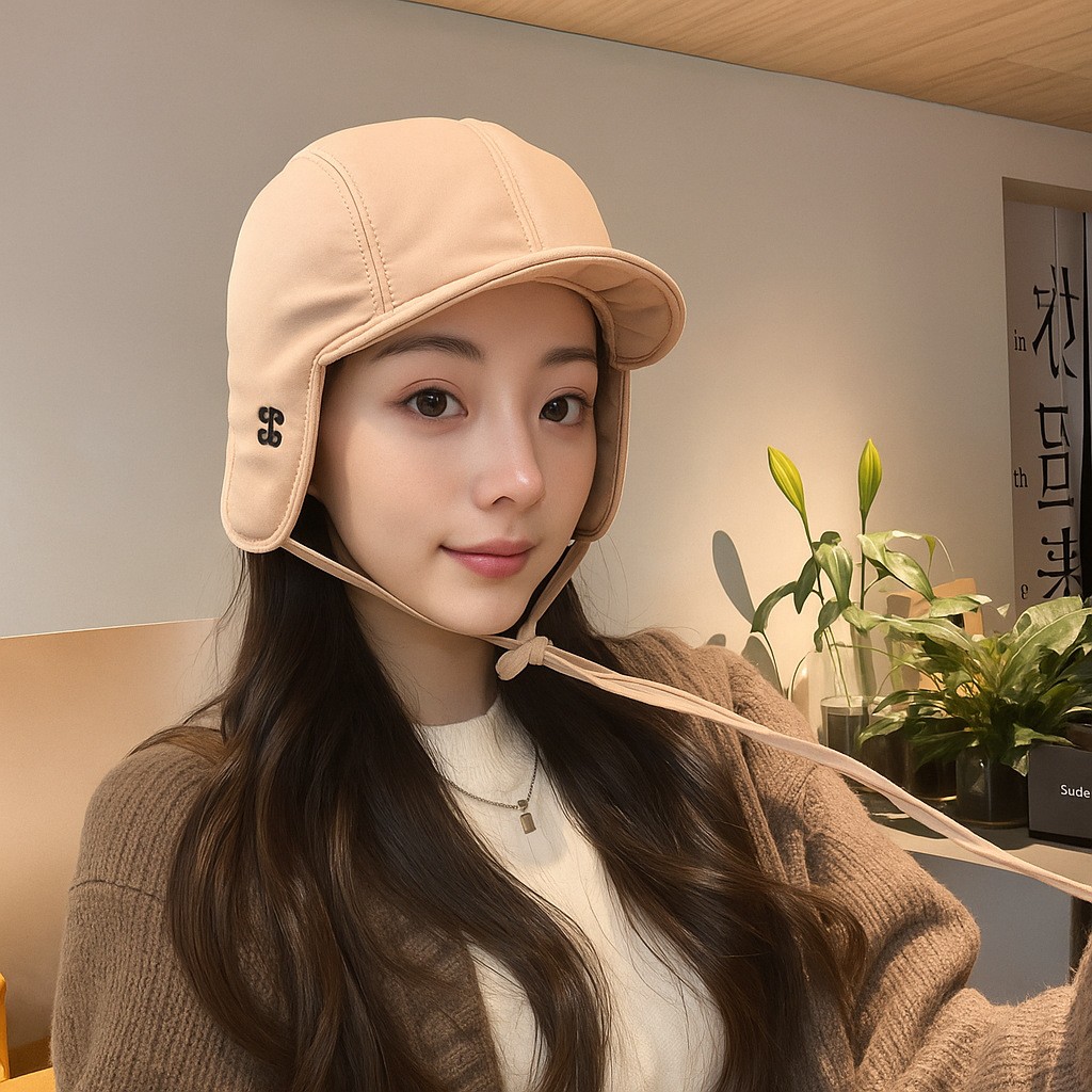 韩版双面速干羽绒棉飞行帽秋冬天护耳雷锋帽休闲保暖帽子潮男ZJ97