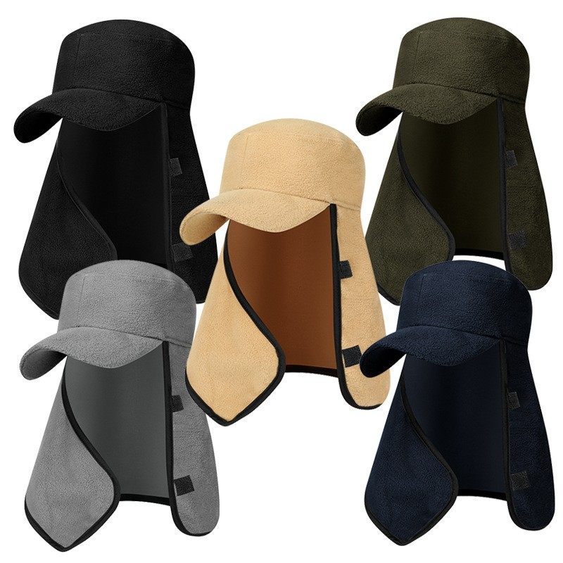 雷锋帽加绒冬季帽子头套面罩男户外保暖女护耳加厚套头帽骑车ZJ75