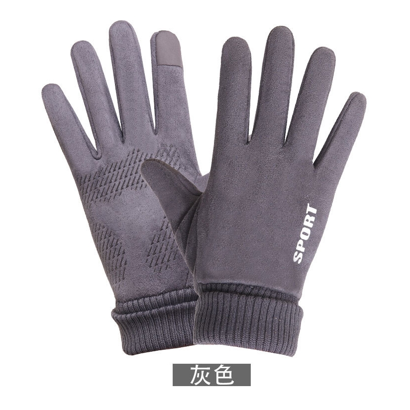 学生手套女冬户外骑行防风保暖触屏加绒加厚冬季皮革手套女士HB03