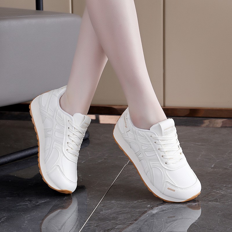 轻便软底显脚小德训鞋女2025秋季新款休闲百搭运动小白女鞋GTkl88
