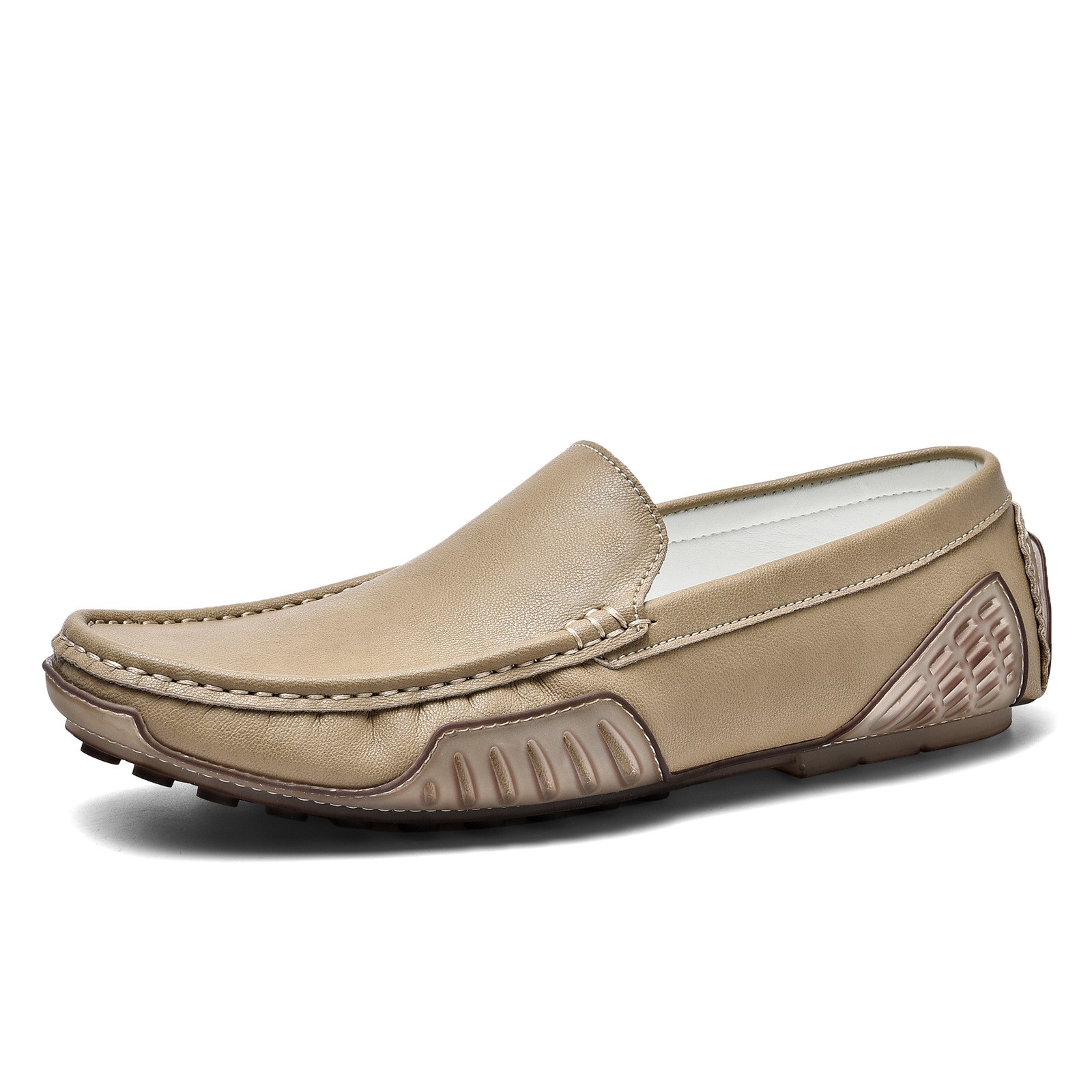 大码男鞋真皮豆豆鞋夏季潮流透气休闲皮鞋韩版一脚蹬驾车潮鞋xc79