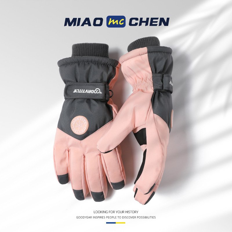 滑雪手套男女情侣款冬季保暖防滑触屏防风防水骑车棉防护可触SD05