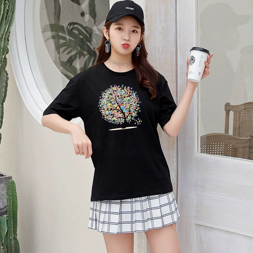 Хлопковая футболка, летняя брендовая летняя одежда, коллекция 2021, городской стиль, короткий рукав, оверсайз