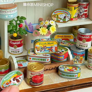 糖小条迷你微缩手作罐头模型食玩blythe娃用场景摆件娃屋道具