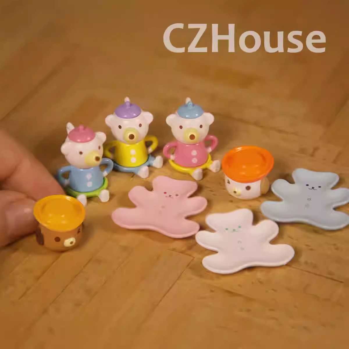 迷你小熊水壶微缩模型