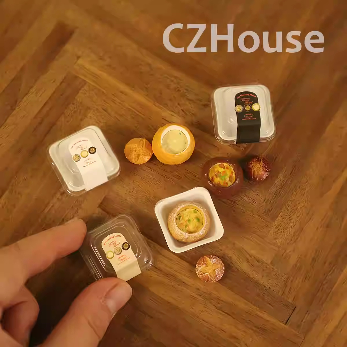 微缩面包碗食玩模型迷你