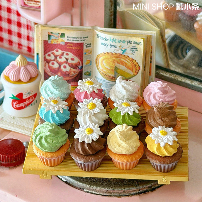 迷你花朵蛋糕模型食玩
