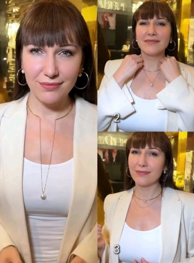 欧美Ins博主珍珠项链一款多戴小众设计感锁骨链开口项圈necklace