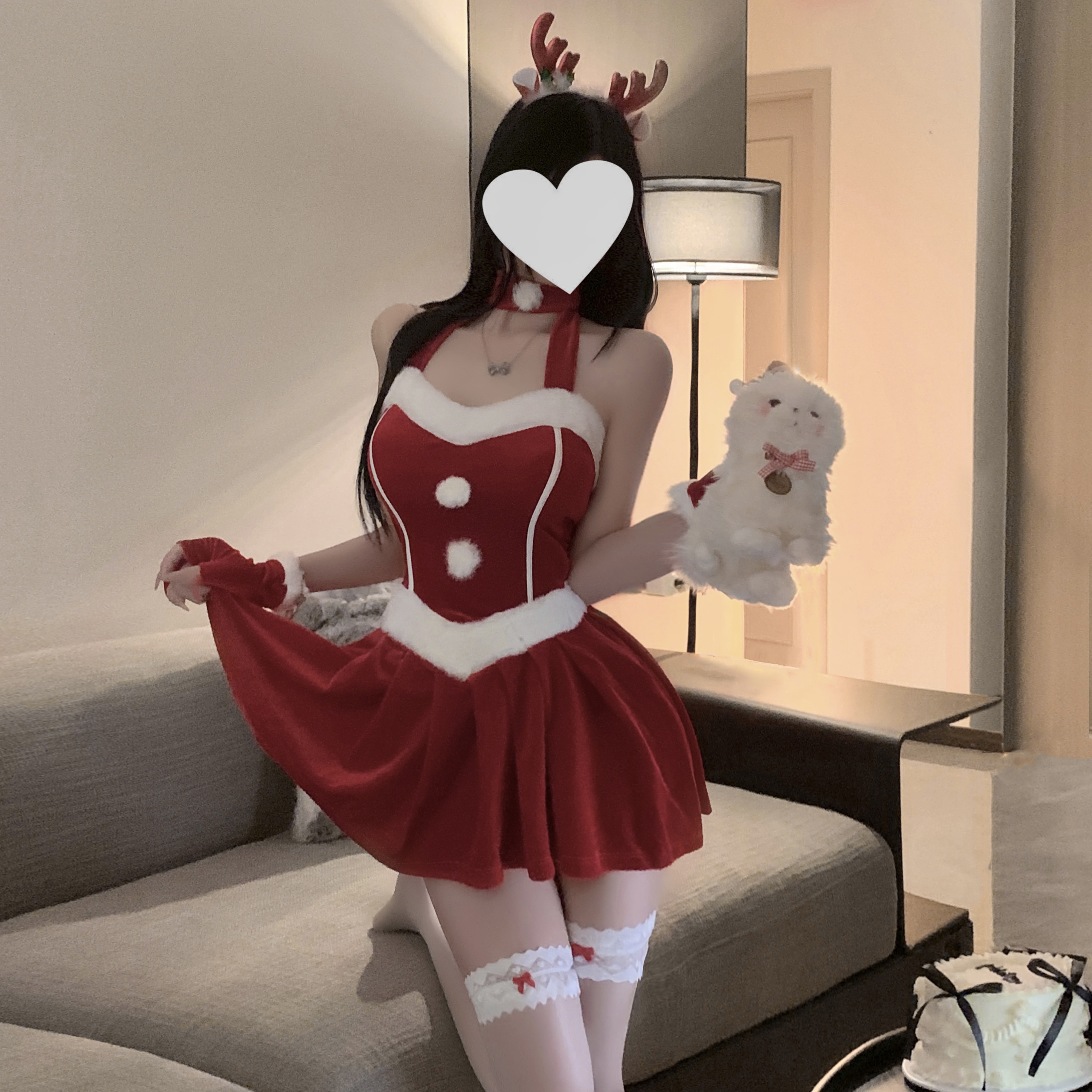 圣诞节服装cos兔女郎新年制服袍