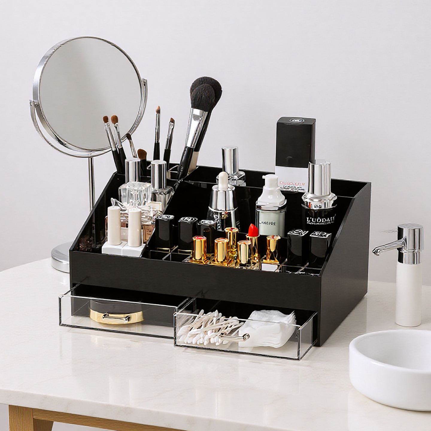 欧式网红化妆品亚克力桌面收纳盒