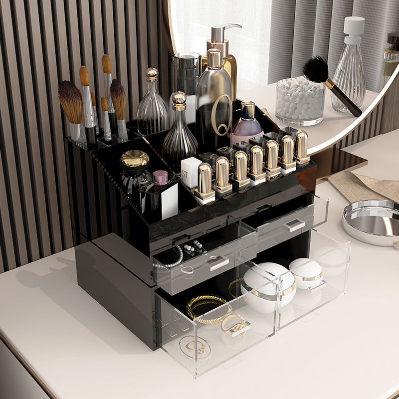 桌面普拉度亚克力大容量护肤品