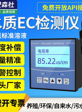 水质电导率检测仪工业废水处理酸度计探头在线污水测量EC传感器