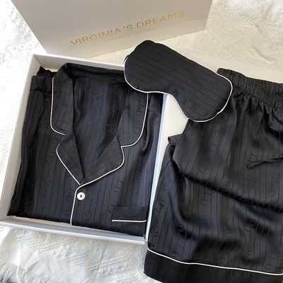 男士高档睡衣夏季冰丝短袖新款