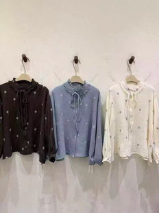 2026早春森系大码女装雪纺刺绣上衣夏季胖mm显瘦超好衬衫森系