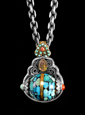 祥云天然松石复古民族风个性饰品