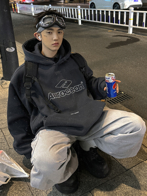 Aurocean加绒连帽卫衣