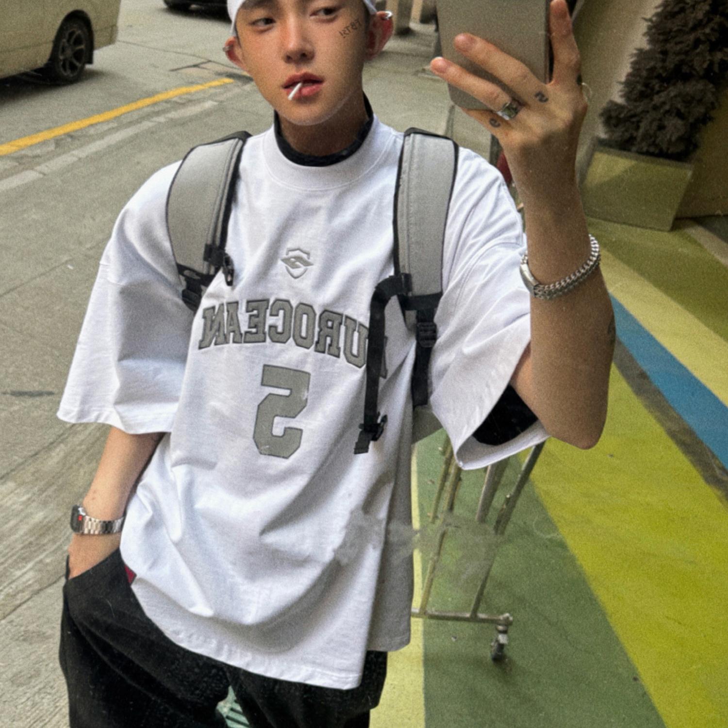 Aurocean刺绣球服短袖