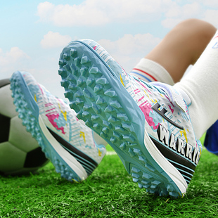 回力足球鞋儿童防滑训练鞋男童碎钉TF球鞋大中小学生女足体考鞋