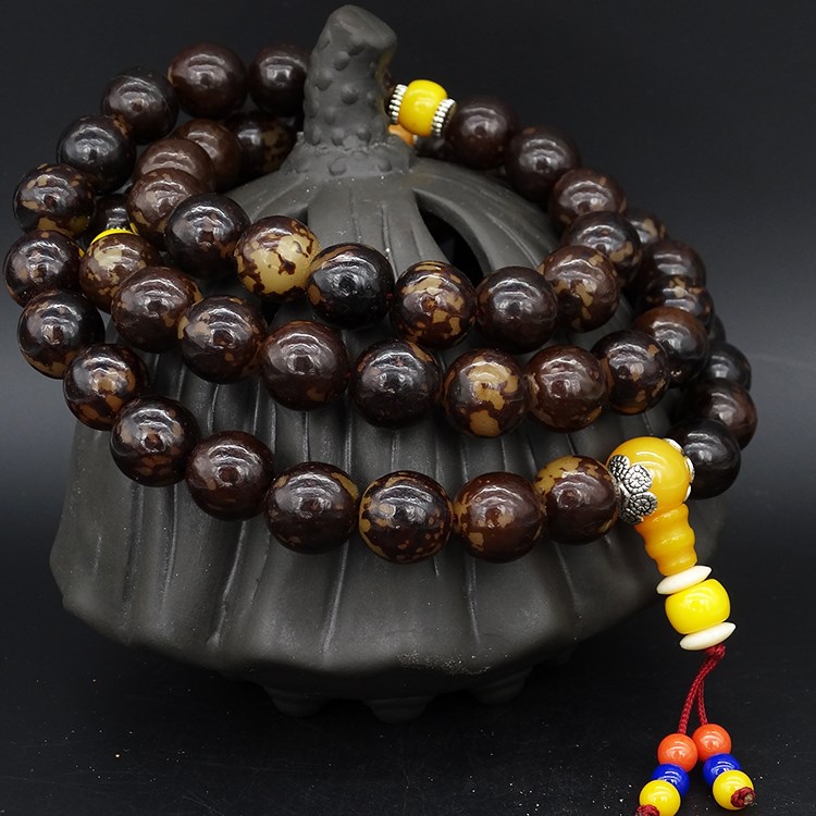 文玩手持菩提根佛珠项链