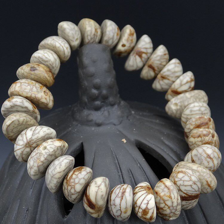高密半圆 金丝/血丝菩提子金线银线佛珠男士手链菩提手串椰壳配饰