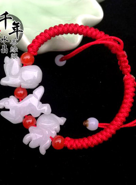 虎马狗三合贵人翡翠寅午戌手链