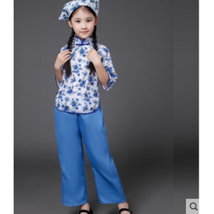 阿庆嫂表演服村姑服装服儿童民国老太太演出服朝阳沟亲家母老百姓