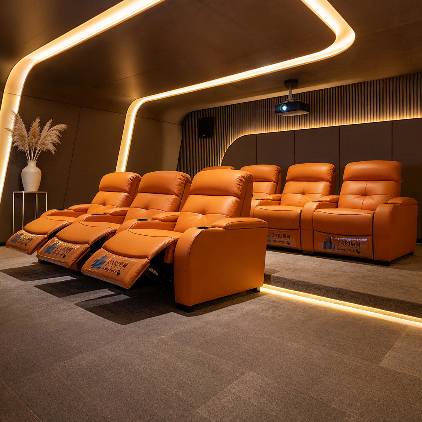 别墅私人家庭影院观影沙发组合电动功能KTV影视厅影音室三人座椅