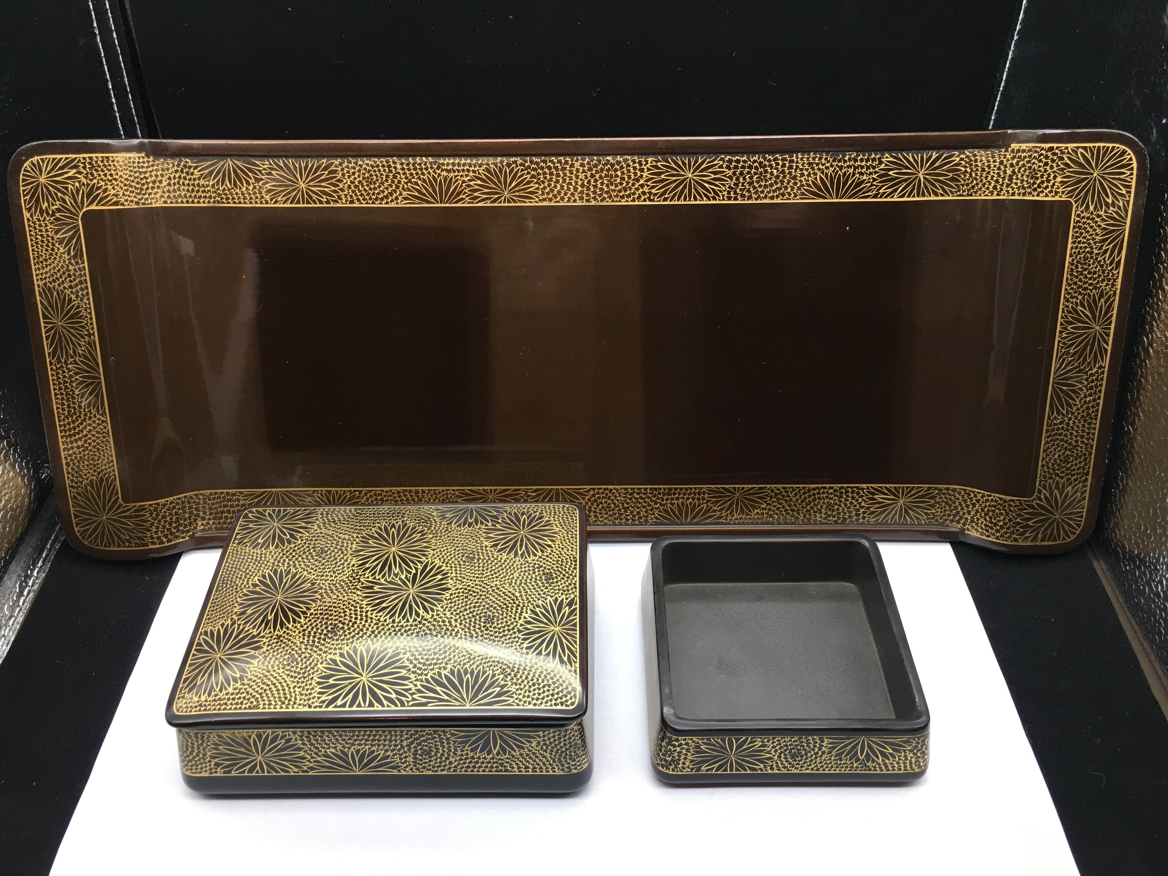 烟具 日本昭和时期 漆器烟具