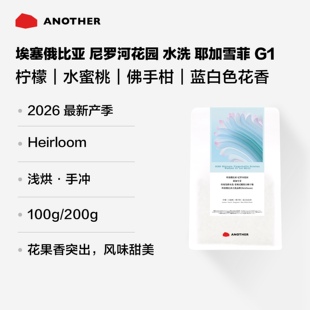 2026新产季埃塞真正耶加雪菲尼罗河花园水洗G1花香精品手冲咖啡豆