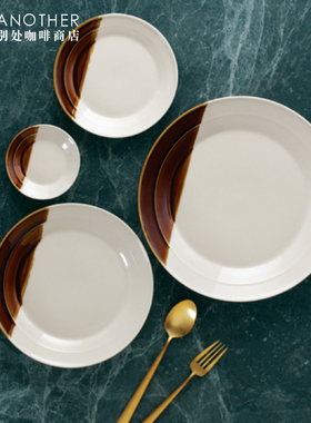 Loveramics爱陶乐唐三彩家用平盘菜盘西餐盘现代釉下彩简约17cm