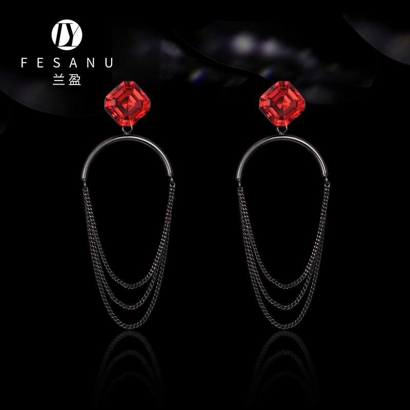 兰盈奥地利水晶耳环原创设计