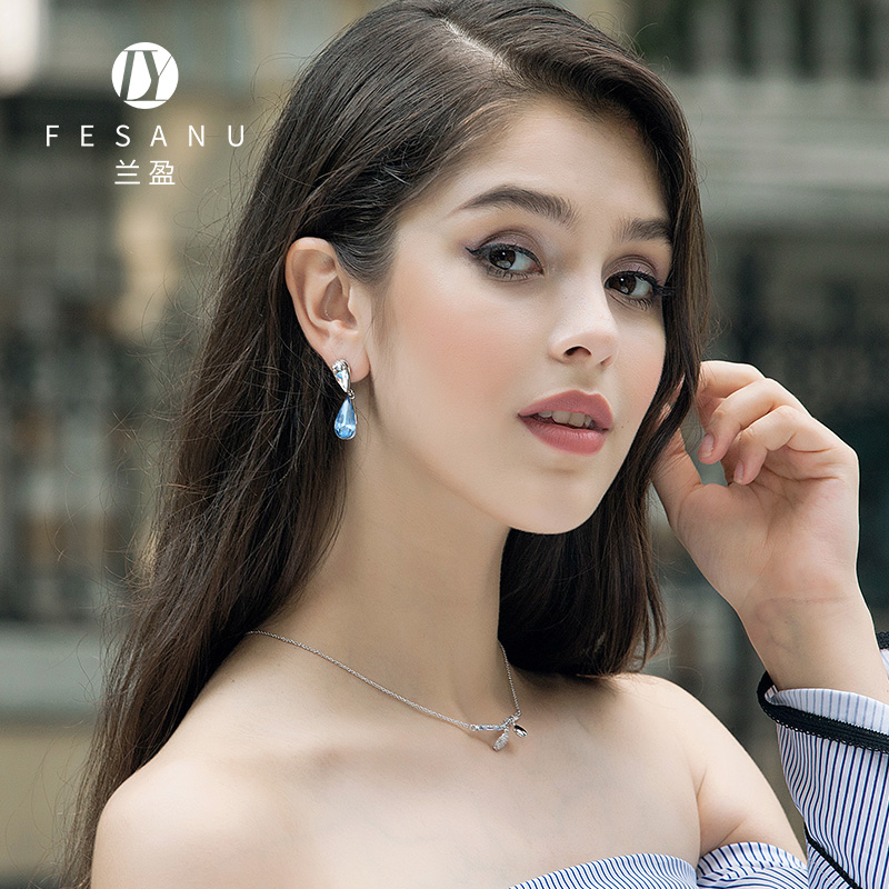 兰盈奥地利水晶耳环原创设计