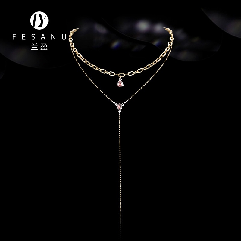 兰盈奥利地水晶水滴项链
