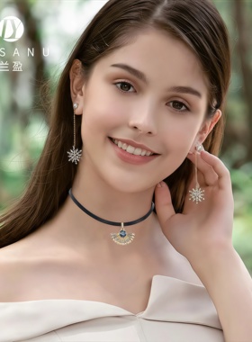 兰盈奥地利水晶锁骨链轻奢小众