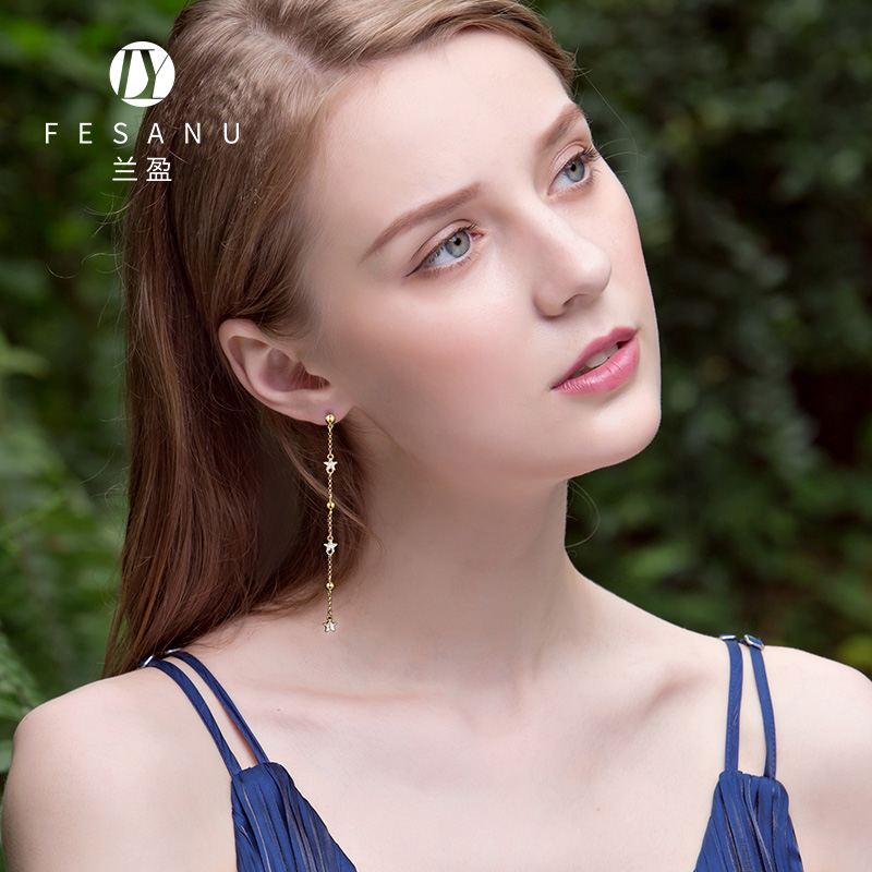 兰盈奥地利水晶星星耳坠